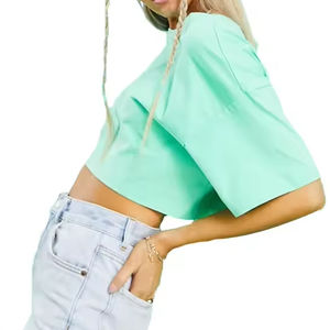 Tops Cortos de Mujer con Estampado a Cuadros, Transpirables, Ecológicos y Ligeros, de Alta Calidad, Colección Verano 2026 - Product Image 5