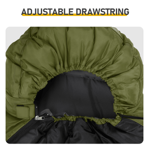 Sacco a Pelo Leggero Impermeabile Compatto a Busta per Bambini, Ideale per Escursionismo e Trekking, con Fodera Verde per Climi Freddi e Caldi - Product Image 5