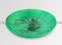 Bol de service mixte au design moderne et tendance Bols de cuisine en résine de table de haute qualité de couleur verte pour les fêtes de mariage et la décoration intérieure - Product Image 4