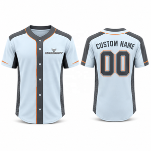 Camiseta de Béisbol Personalizada con Rayas Blancas, Manga Corta, Cierre de Botones, Absorbe la Humedad, Unisex para Adultos - Product Image 5