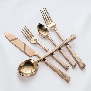 Modern Dining Accessories Metal Cutlery Set Serving <b>Spoon</b> Fork Pair Designed for Premium <b>Table</b> Presentation - Product Image 2