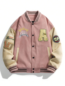 Chaqueta Universitaria Lisa para Hombre, Chaqueta Universitaria Personalizada con Letras, Fabricantes de Chaquetas Universitarias Lisas al por Mayor, Chaquetas Universitarias Personalizadas para Hombre - Product Image 3