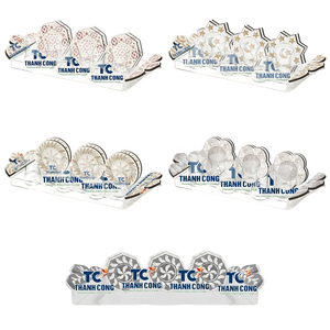 Posavasos de lujo con perlas Madre, cartón hecho a mano, ecológico, seguro para alimentos, decoración perfecta de Ramadán Eid para hoteles, restaurantes, uso doméstico - Product Image 2