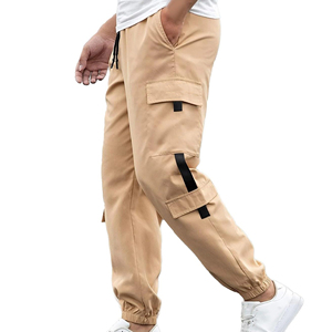 Men Custom Cargo Pants Wholesale Multi Pocket Utility Workwear <b>Trousers</b> <b>Elastic</b> <b>Waist</b> OEM ODM Clothing Manufacturer Supplier - Product Image 4