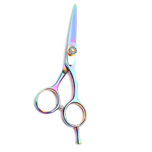 Tijeras de Barbero de Acero Inoxidable de Alta Calidad con Mango Recubierto de Acero Inoxidable, Punta de Cuchilla Recta para Diestros, para Peluquería y Estética - Product Image 5