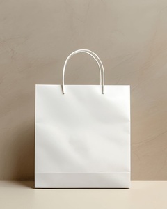 Sac cadeau en papier floral élégant pour mariages et événements, finition naturelle, sac en papier fait main pour emballage cadeau, sac en papier pour un look élégant - Product Image 1