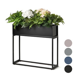 For Wood Tabletop Raised <b>Planter</b> Box with Black Metal Legs | Industrial Loft Wholesale - Product Image 3