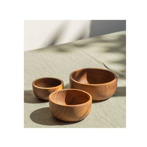 Tazón de Madera para Servir con Encanto Rústico, Acabado Liso, Construcción Resistente, Hecho a Mano y Ecológico, para Frutas, Ensaladas, Aperitivos, Decoración del Hogar - Product Image 1
