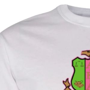 Camiseta blanca de manga larga para mujer con estampado gráfico AKA 1908, cuello redondo, top informal, ropa de moda suave para el día a día, ropa de mujer - Product Image 2