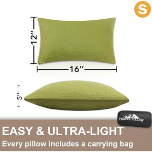 Cuscino da Viaggio in Memory Foam Comprimibile per Aereo, Auto ed Escursionismo, Durevole con Rivestimento Traspirante per Backpacking - Product Image 1