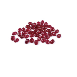 Rubis naturels de Bangkok, ovales calibrés 4x6mm, cabochons naturels, pierres précieuses pour la création de bijoux, prêts à l'emploi - Product Image 5