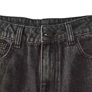 Jean Baggy Homme Taille Moyenne 2025 avec Logo Personnalisé, Coupe Ample, Denim Délavé Léger, Style Vintage, Décontracté, Anti-Plis, 100% Coton - Product Image 4