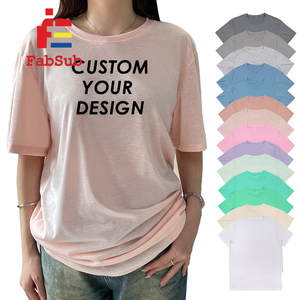 เสื้อยืดแขนสั้นผู้หญิงผู้ชายแบบสั่งทำราคาโรงงาน ผ้าโพลีเอสเตอร์ 100% สำหรับงานซับลิเมชั่น - Product Image 3