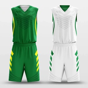 ชุดบาสเก็ตบอลแบบกำหนดเอง เสื้อผ้าชุดบาสเก็ตบอล ชุดยูนิฟอร์มบาสเก็ตบอลแบบกลับด้านได้ - Product Image 2
