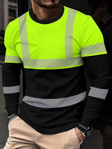 <b>Men's</b> Summer Fashion T-Shirt 100% Cotton Short Sleeve Anti-Shrink Anti-Pilling Plain Dyed New Fashion Style - Product Image 2