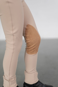 Pantalones de equitación de nailon de cintura alta con nuevo diseño, parche en la rodilla, pantalones de compresión para montar a caballo con botones y cremallera - Product Image 6