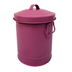 Modern Navy Blue Iron Dustbin <b>Lid</b> Eco-Friendly Indoor/Outdoor Rubbish Waste Storage <b>Bin</b> - Product Image 3