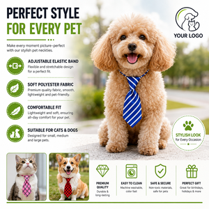 Cat & <b>Dog</b> Pet Tie OEM ODM Custom Logo Adjustable Pet Necktie for Cats & <b>Dogs</b> Direct Manufacturer - Product Image 4