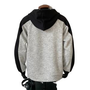 Moda Formal coreano Waffle Colorblock Zip Outwear Primavera Invierno Oversize Hoodie Contraste Fleece Jacket Hombres Mujeres Loose Fit - Product Image 5