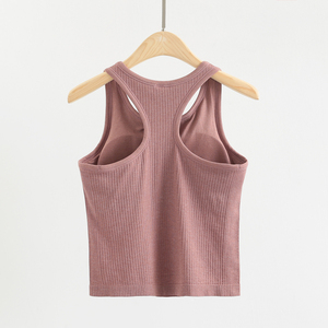 เสื้อกล้ามถักลูกไม้สีพื้นสไตล์วินเทจสำหรับผู้หญิงจาก PHANTOM IMPEX เนื้อผ้าระบายอากาศดี ทรงสปอร์ต คอกลม แขนกุด เหมาะสำหรับโยคะ 81% - Product Image 4