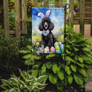 Multicolor <b>Easter</b> <b>Egg</b> <b>Hunt</b> Garden Flag Banner Black Poodle Decorative Yard Artwork for Patio and Flower Beds - Product Image 2
