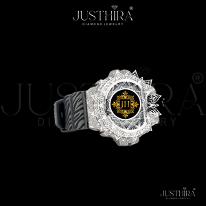 Montre de luxe en quartz pour homme, design unique, personnalisée, sertie de diamants Moissanite, style Hip Hop Bling Bling, disponible à la vente - Product Image 4