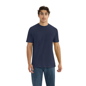 Adult Cotton T-Shirt – Premium Soft Washed 100% <b>Ring</b>-Spun Fitted Navy Tee - Product Image 3