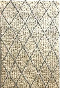 MORE MOROCCON LOOP Modern Wool Cotton Cushioned <b>Thick</b> (0.6-1 In.) Medium <b>Pile</b> Abstract Rectangular Area <b>Rug</b> Hand Woven 8'x10' - Product Image 5