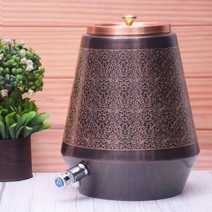 Luxury Double Wall Pure Copper <b>Water</b> Dispenser Tank for Home Office and Daily Ayurvedic <b>Water</b> Storage Buy Direct From Supplier - Product Image 1