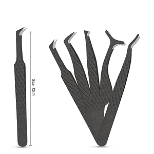 Pinces à épiler pour extensions de cils en acier inoxydable de précision, série Elite pour experts en beauté, alignement parfait - Product Image 5