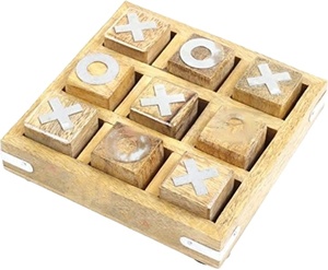 Jeu de Tic Tac Toe en bois fait à la main | Jeu de société de voyage Grands cadeaux pour toutes les occasions - Product Image 1