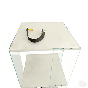 Vetrina Espositiva Girevole a 4 Ripiani in Vetro Temperato con Lampada Paipai a Controllo Remoto - Product Image 2