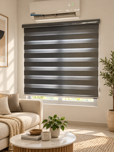 Persianas Enrollables Eléctricas Zebra de la Serie WINHOME Normal System, con Técnica de Oscurecimiento Total, Diseño Moderno para Uso en Oficinas - OEM/ODM Personalizado - Product Image 1