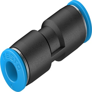 <b>Quick</b> Coupler Plastic Pneumatic Fittings 6mm Push in Port Blue End Caps Straight Hose Pipe Compressor Parts leak proof - Product Image 1