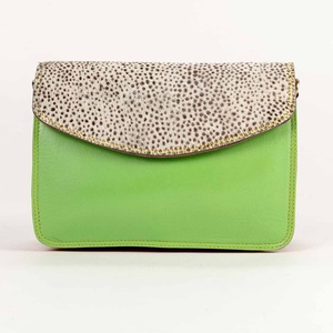 Vente chaude femmes élégant recyclé en cuir véritable sacoche sac à main Unique multi-usage arc-en-ciel couleur sac à main durable fronde - Product Image 2