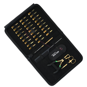 Kit d'outils tout-en-un pour extensions capillaires dorées : dissolvant de micro-anneaux, crochet de tirage, peigne à queue, pinces de sectionnement et velcro capillaire pour usage en salon - Product Image 1