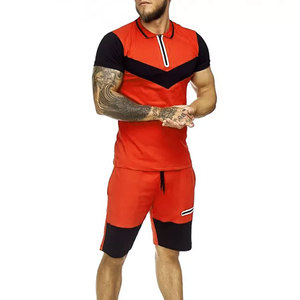 Ensemble de vêtements pour hommes, t-shirt et short à col rond en deux pièces, design de logo personnalisé, été, respirant, qualité supérieure - Product Image 5