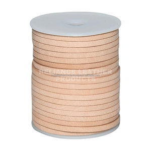 Artisan Handmade Natural Flat <b>Leather</b> Cord 3mm <b>Leather</b> Strip for Jewelry Crafting - Product Image 1