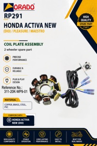 Conjunto de placa de bobina de estator Honda Activa New Dio Pleasure Maestro, calidad de exportación, repuestos para motocicletas, India, Oro. - Product Image 6