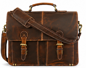Bolso Mensajero de Cuero Genuino Vintage, Bolso de Negocios para Viajes, Portátil, Duradero, de Alta Calidad, Proveedor Mayorista para Oficina, OEM - Product Image 1