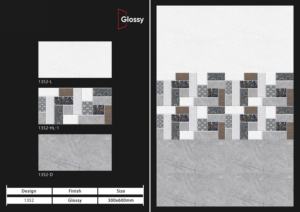 กระเบื้องบุผนังเซรามิกดีไซน์เนอร์พรีเมียม ขนาด 300x600 มม. ผิวมันเงา 30x60 ซม. สำหรับตกแต่งภายในสไตล์โมเดิร์น เหมาะสำหรับห้องน้ำและห้องครัว - Product Image 5