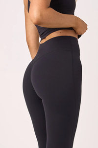 Women Flare Leggings High Waisted Four Way Stretch <b>Bootcut</b> <b>Yoga</b> <b>Pants</b> Workout Fitness Wear Elastic Waist Solid Color Customized - Product Image 3