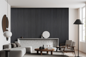 Panneaux acoustiques en MDF noir mat, bois massif, placage naturel, polyester, réduction du bruit pour la maison, le bureau, la chambre, le salon, l'entrepôt - Product Image 6