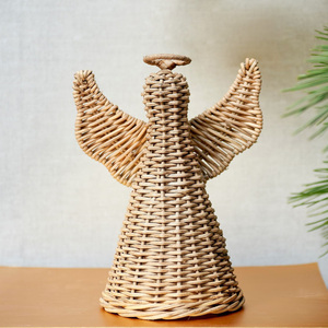 Figurines de Noël, jouets en rotin, anges fabriqués à la main, prix direct du producteur, figurines festives. - Product Image 1