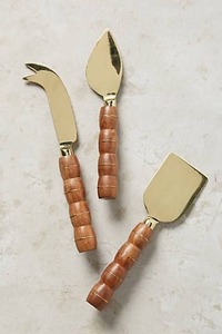Juego de Cuchillos para Queso Dorados de 4 Piezas, Hoja de Cobre, Mango de Metal, Duraderos, Solo Lavar a Mano, Utensilios para Queso - Product Image 3