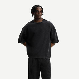 T-shirt en coton de qualité supérieure pour homme, décontracté, à manches courtes, col rond, mode estivale, streetwear, vente en gros, t-shirt vierge - Product Image 6