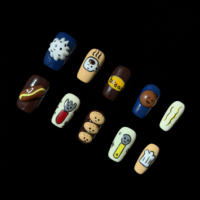 Ongles à presser faits main, faible MOQ, prix négociable, vente en gros, marque privée, ODM, ongles à coller, détails peints à la main, haute qualité