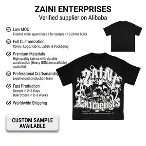 Camiseta Sencilla de Algodón Jersey Grueso de 240 GSM para Hombre, Negra, Personalizada con Serigrafía, Bordado, DTF, DTG, Transferencia Térmica, OEM - Product Image 1