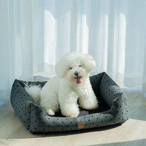 Polka Dot tasarım şık Pet ortopedik hafızalı köpük büyük orta küçük köpek yatakları dayanıklı su geçirmez evcil hayvan kulubesi yatak - Product Image 3
