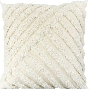 Striped Design 100% Cotton Linen Fabric Soft Tufting Texture Home Decoration Pillow Cover Exclusively Hand Tufted Price - Product Image 4